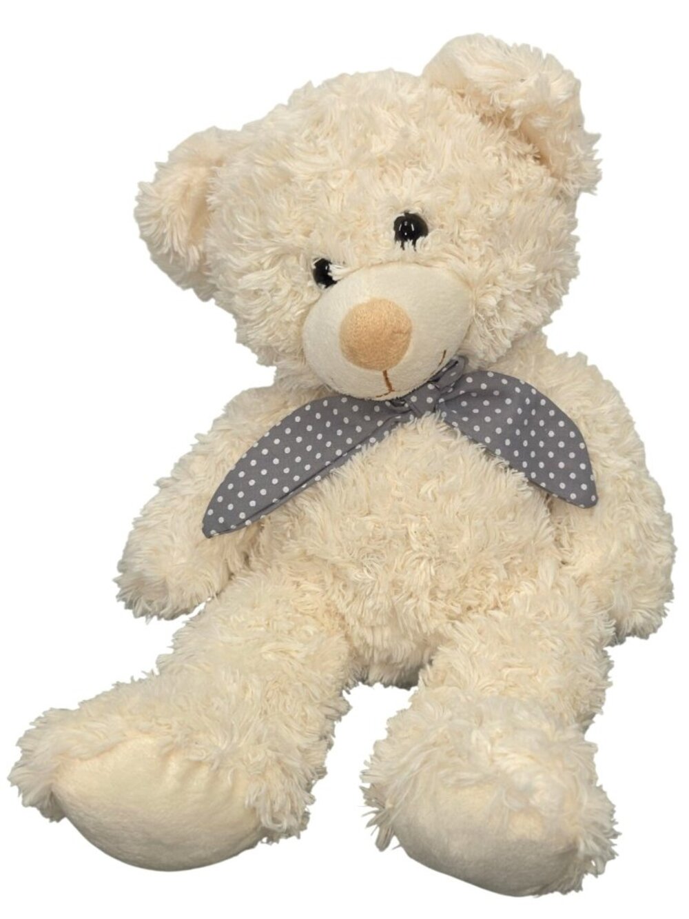 Best Made Toys Cream White Teddy Bear Plush Stuffed Animal Floppy Fuzzy Necktie